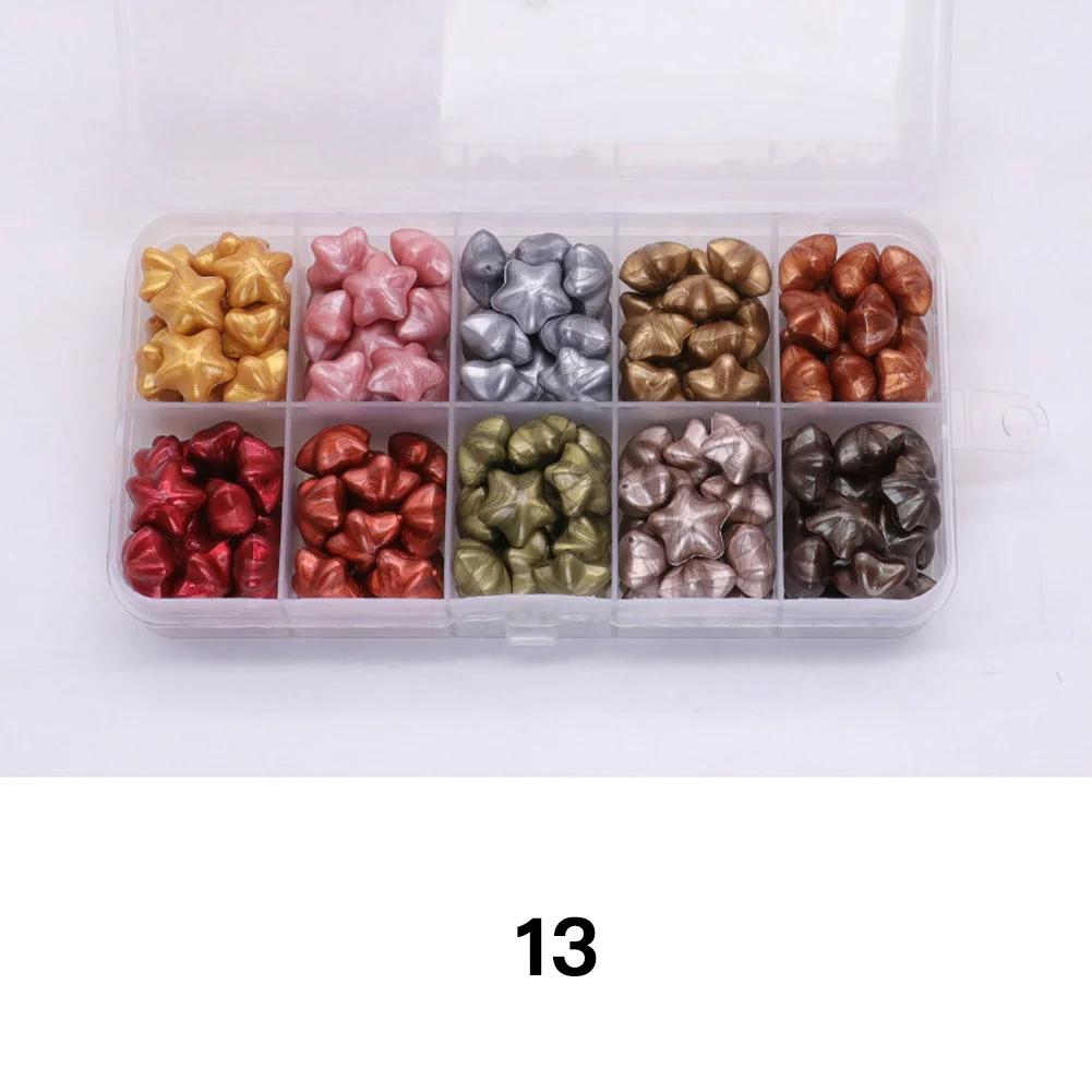 

Wedding Invitation Envelope Decoration 10 Grids Mixed Color Star Shaped Sealing Wax Beads Set DIY Craft Supplies