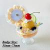 Kawaii Ice Cream Cup Badge Holder Anime Character Badge Display DIY Figurines for Desktop Decoration Fashion Gifts for Friends