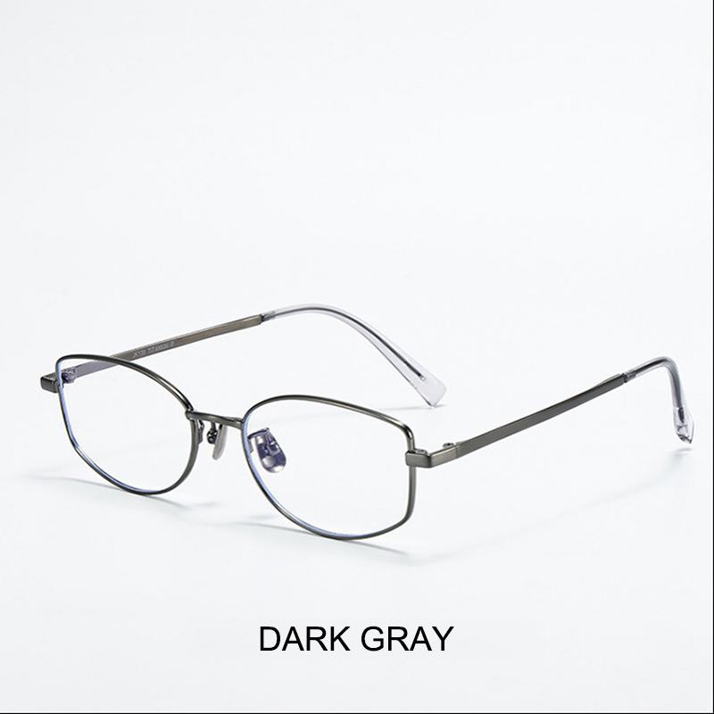 

New Ultra-Lightweight Titanium Glasses Frame Women s Retro Fashion Cat-Eye Eyeglasses Luxury Designer Same Style Eyewear темно-сірий