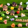 41Pcs Mini Resin Animal Figures Little Miniature Animal for Micro Fairy Garden Landscape Accessories Dollhouse Crafts Decor