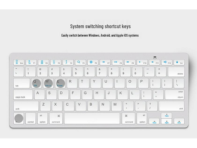 Universal Bluetooth Keyboard for Mobile, Tablet & Office - X5 Thin & Light, Compatible with Android, iOS & Windows