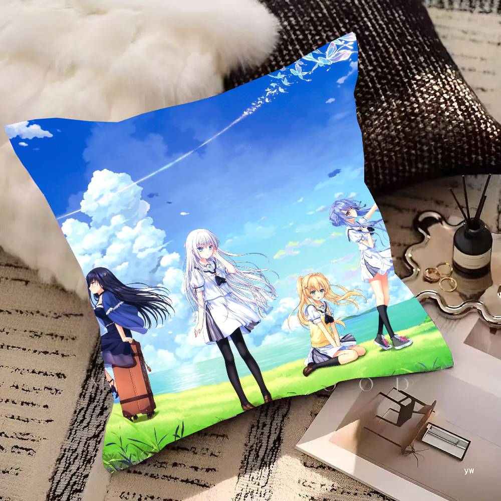 Anime Summer P-Pocket Pillow Case Fashion Square Pillowcase Bedroom Sofa Room Ins Decoration Leisure