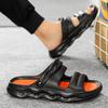 2025 New Men's Massage Slippers Indoor Outdoor Sandals Beach Comfortable Soft Slides Clogs Casual Shoes Men Women Home Slippers