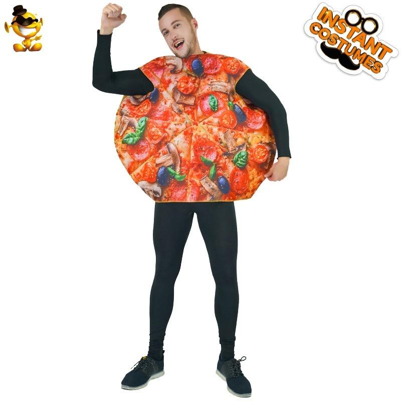 Adult Halloween Funny Spoof Sponge Food Pizza Party Stage Costume Cosplay Costume