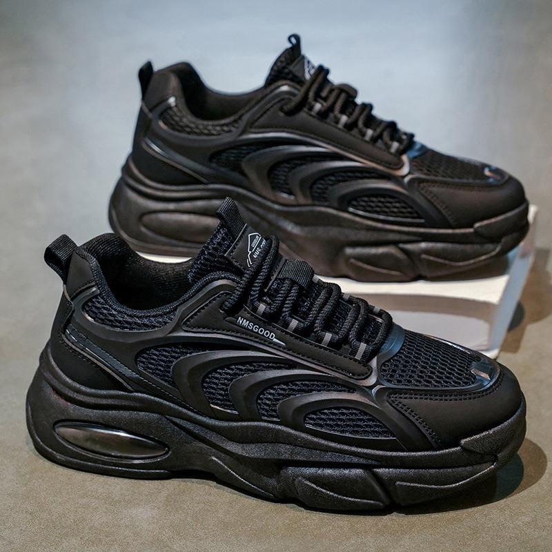 Autumn men's shoes new breathable mesh running shoes men's trend versatile non-slip thick-soled sports and leisure shoes