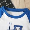 Children's Blue Car Short Sleeve & Shorts Homewear Set