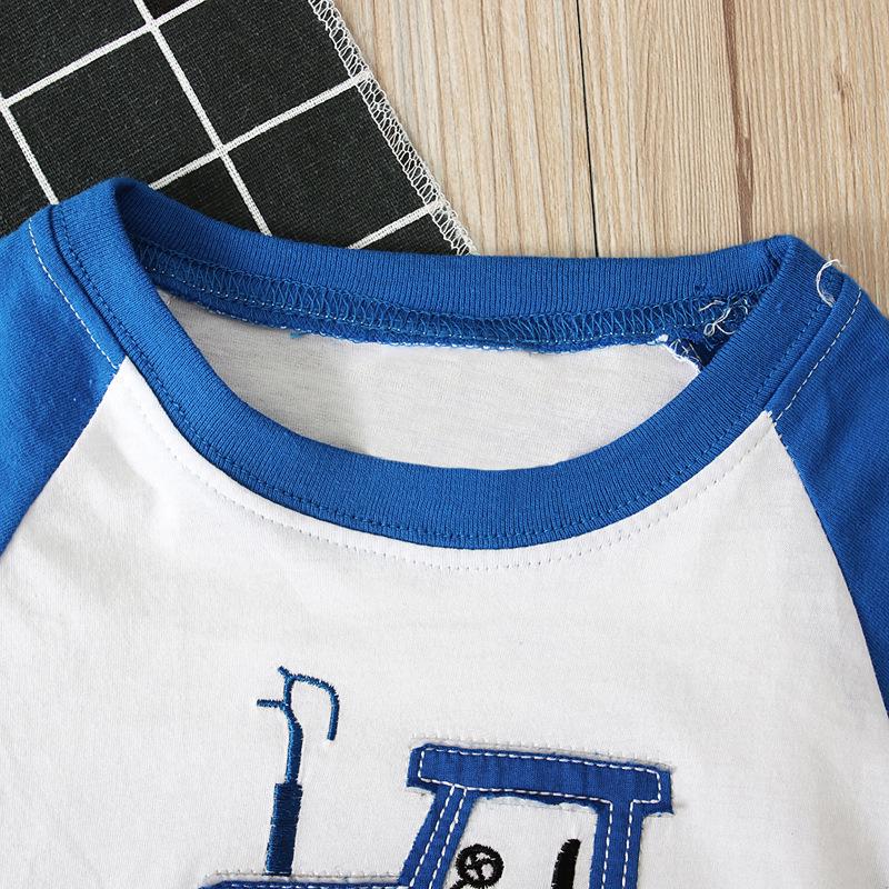 Children's Blue Car Short Sleeve & Shorts Homewear Set