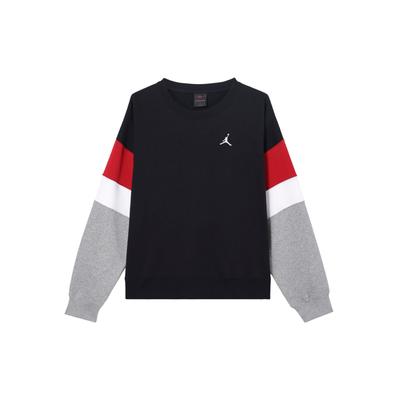 Brooklyn Fleece Logo Patchwork Crew Neck Sweatshirt Women Tops Black FB5174-010