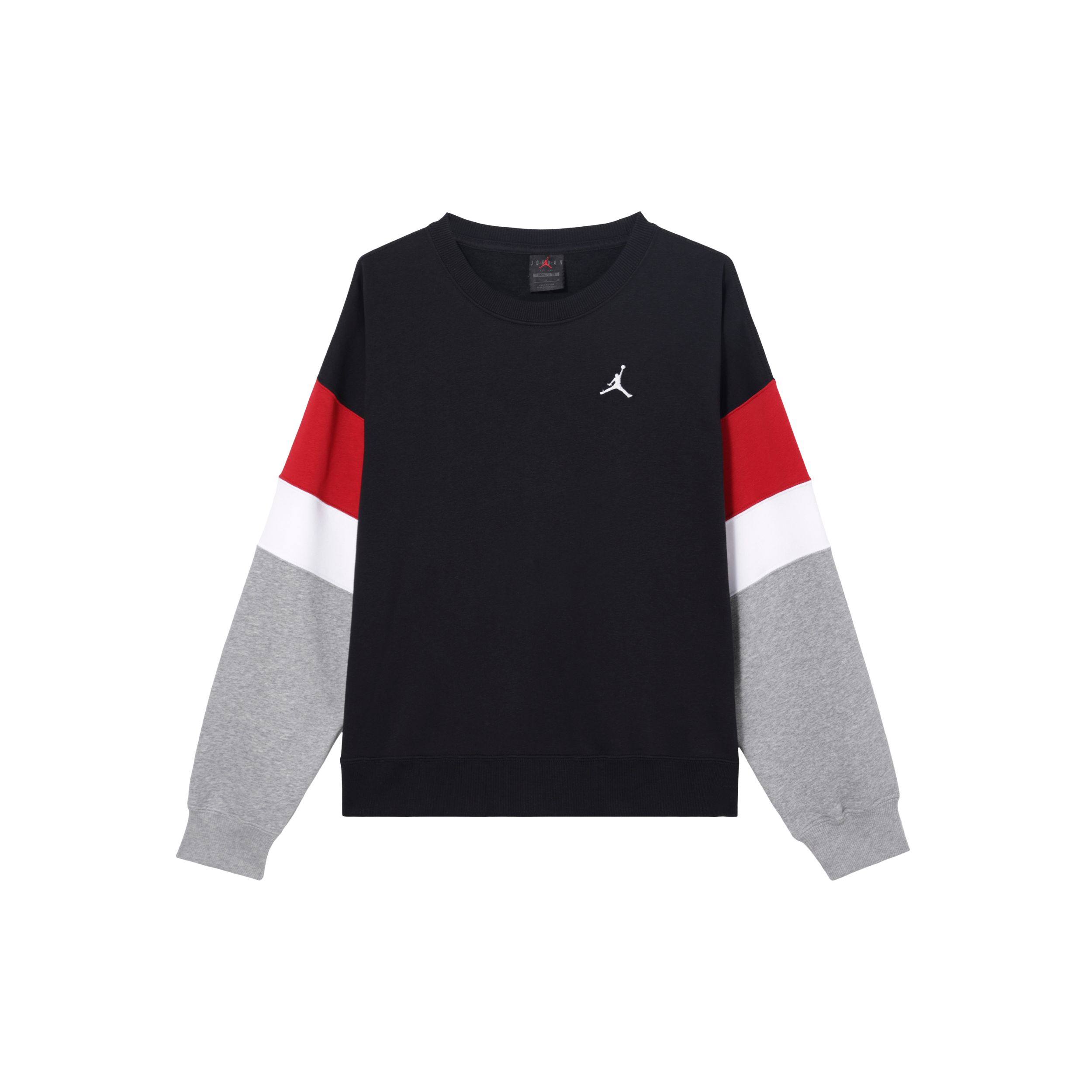 

Флисовый свитшот с логотипом Jordan Brooklyn в стиле пэчворк, женские топы с круглым вырезом, черный FB5174-010 S