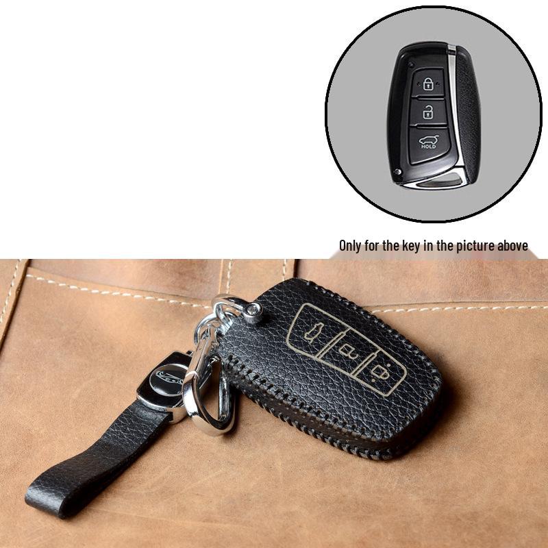 Hyundai Key Protection Leather Cover for Santa Fe, Genesis, Azera, Veloster, Launs Coupe