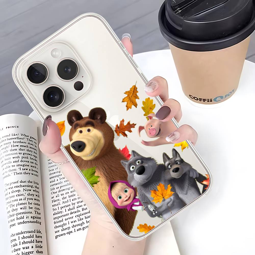Phone Case Masha And The Bear For Samsung A57 A07 A36 A26 A56 A16 A06 A55 A35 A25 A15 A05 A54 A34 A24 A14 A13 Clear Back Cover