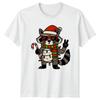 Raccoon Christmas Holidays Unisexs TShirt Unisexs Tee Graphic Unisex Top Festive