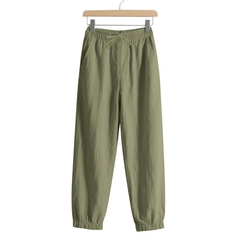 Four Seasons Beach Trend Men's Loose Linen Large Size Casual Sports Tights Men's Trousers