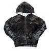 Unisex Streetwear Hoodie With 3D Camo Print Oversized Fit Zipper Front Hip Hop Style Sweatshirt Teens Adults