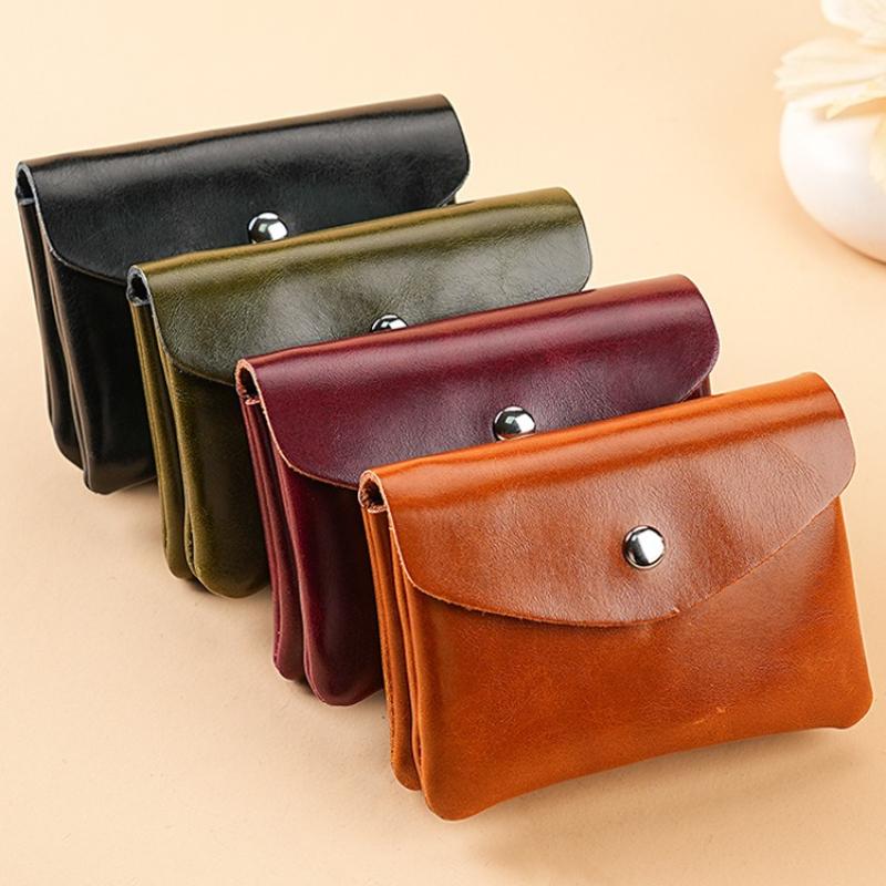 New Fashion Retro Women Double Layer Wallet Clutch Bag Coin Purse Key Earphone Bank Card Storage Mini Purses Coin Pouch
