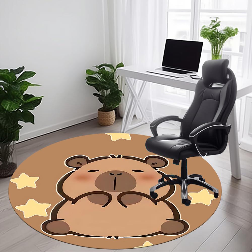 1 Stück Wasserschwein Büro Runder Teppich, Matte Geeignet Für Büro, Unter Bürostühlen Schlafzimmer Wohnzimmer Heimdekoration, Zimmer Deko