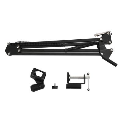 Microphone Scissor Stand Suspension Professional Metal with Adjustable Arm Mic Holder Black