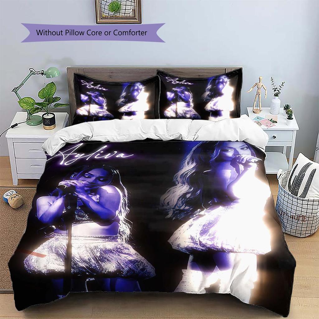 1PCS Ayliva Set Copripiumino Trapuntato con Fantasia a Tema Federa Decorazione per la Casa Regalo di Compleanno (1 * copripiumino + 2 * federa, senza nucleo)