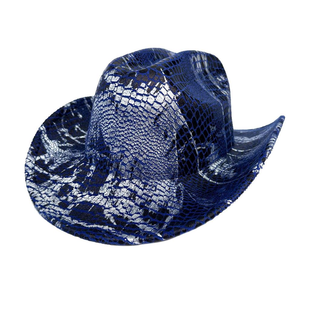 Western Cowboy Hat Ethnic Style Top Hat Seasonal Print One Word Top Jazz Hat