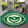 Portsmouth Football Club Round Area Rug,Carpet Rug for Living Room Bedroom Sofa Playroom Decor,Non-slip Floor Mat