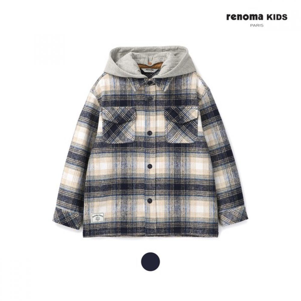 

Renoma KidS Boy S Hooded Detachable Check Shacket R2441j009 11 navy/140
