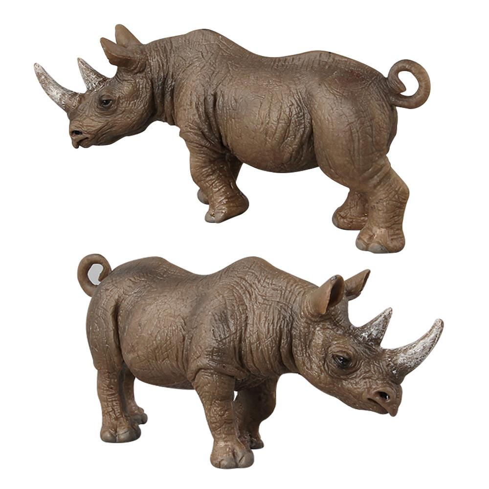 Wild African Rhino Model Collectible Toy For Educational Display And Kids Learning