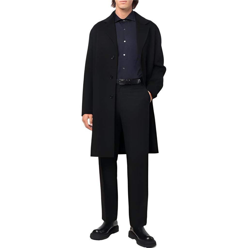 Emporio Armani Solid Color Casual Lapel Single Breasted Long Sleeve Shirt Men shirts Blue 6L1C86-1N8JZ-F918