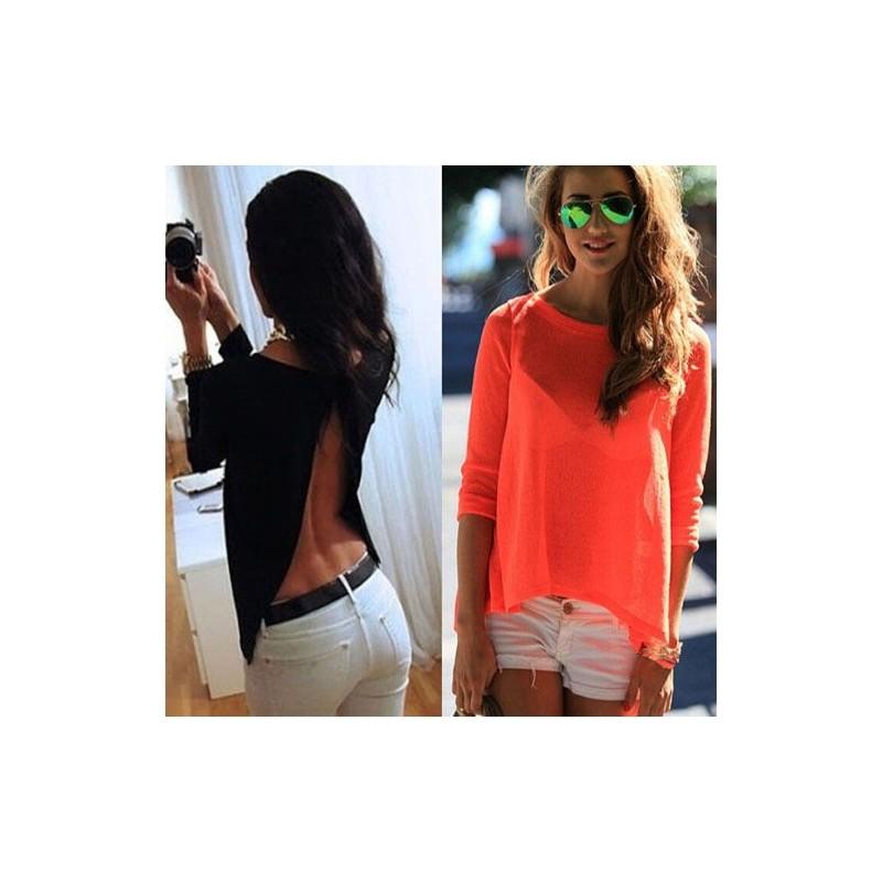 Chiffon Blouse For Women With Splicing For Daily Wear Fashion Gift