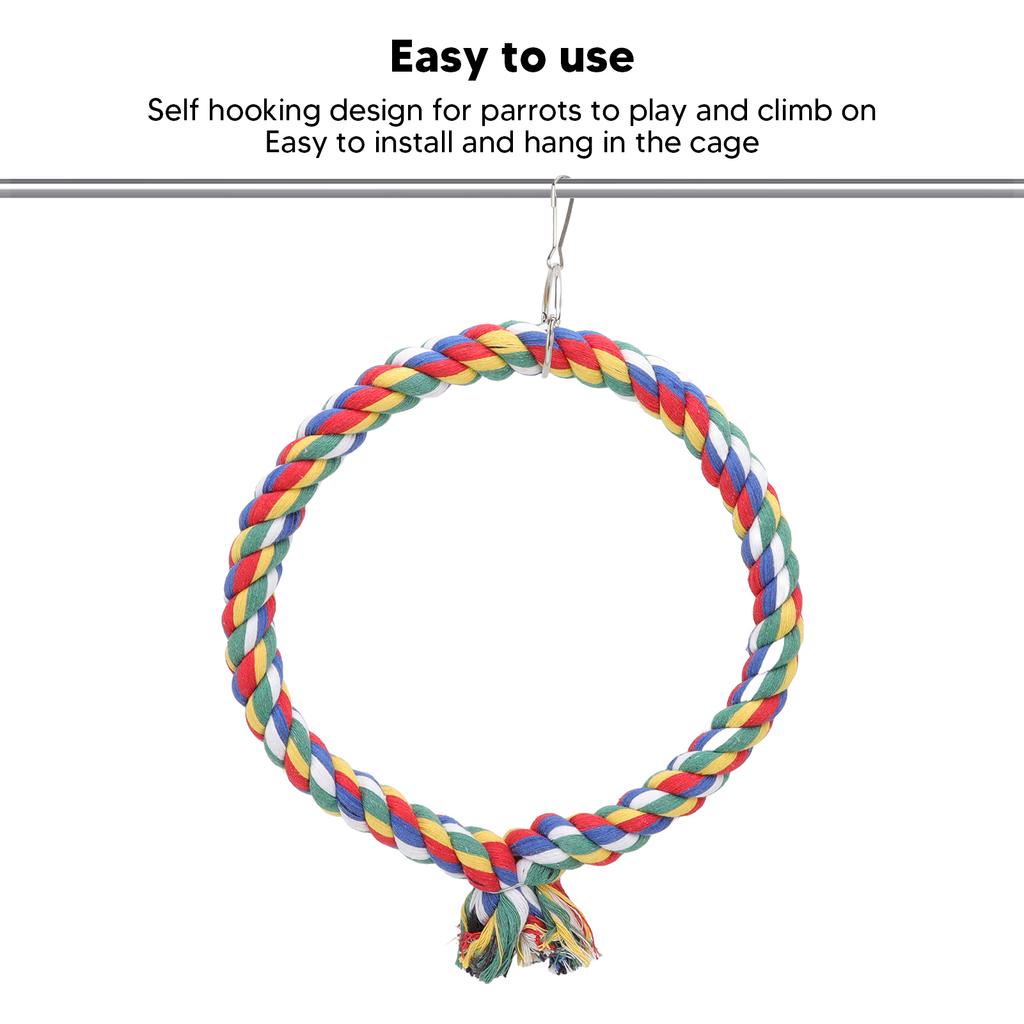 Bird Cotton Rope   Toy Colorful   Swing Toys for Parakeets Cockatiels Conure Lovebirds Finches Macaw