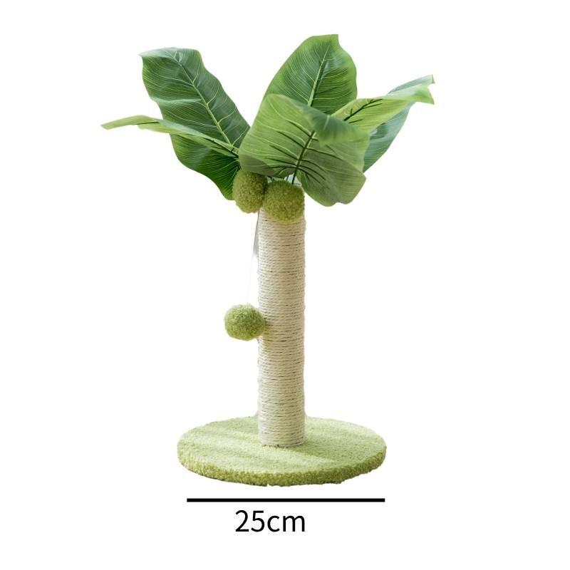 Premium Sisal Cat Scratcher With Coffee And Teddy Fleece Green Options 25cm/9.84in зелёный