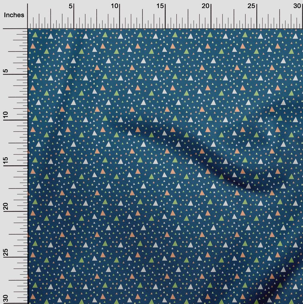 oneOone Cotton Flex Blue Fabric Geometric Sewing Craft Projects Fabric Prints By Yard 40 Inch