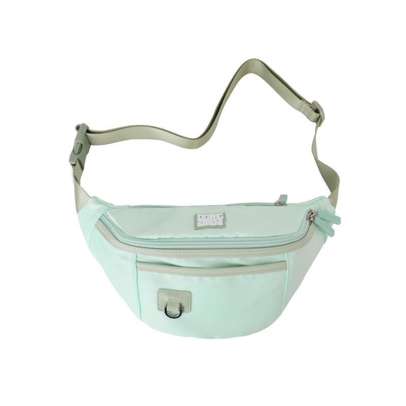 

2025 spring new small bag fashion trendy brand breast bag women s messenger casual small bag small fresh nylon satchel 20*7*14 зелёный