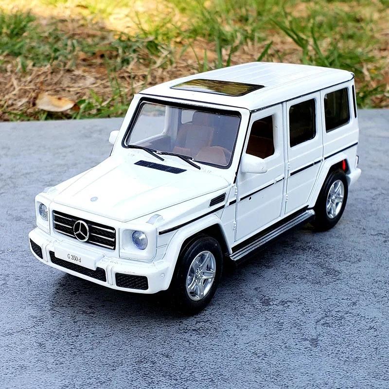 1:32 Mercedes-Benz G350 G350D Alloy Car Model With Pull Back Sound Light Gift Collection Diecast Toy Model