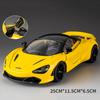 1:18 Hellcat 720S Car Toy Alloy Diecast Model Sound and Light Doors Opened Front Wheel Steering Vehices Birthday Gift for Friend