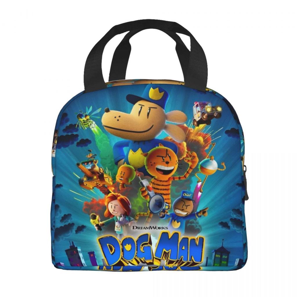 Dog Man Thermal Insulated Lunch Bag for Picnic Portable Food Bag Container Thermal Cooler Lunch Boxes