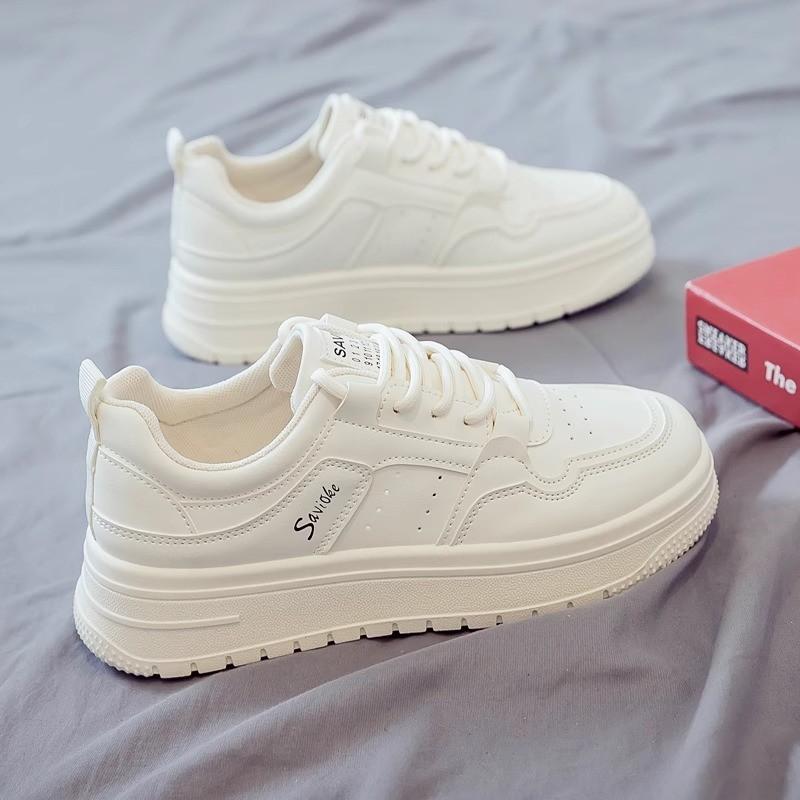 

Shopping mall with skirt soft sole white shoes women s spring new leather versatile board shoes light sports 40 белый