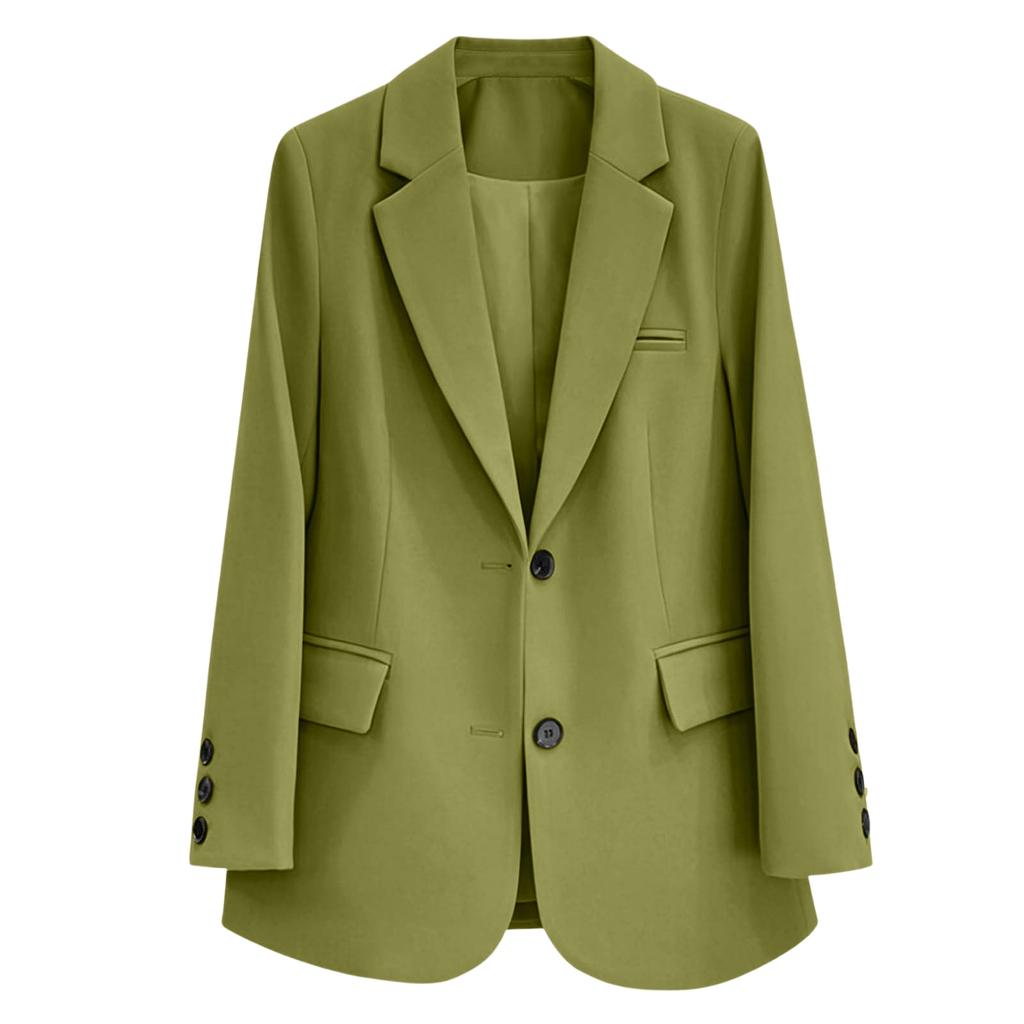 Damen Business Casual Lockere Passform Reverskragen Offene Vorderseite Langarm Blazer Jacke mit Klassischem Design für Büro und Tägliches Tragen
