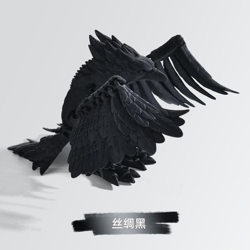 17cm 3D Printing Simulation Everlasting Bird Toy Chinese Mythical Animal Bird Joints Movable Desktop Decorative Creative Gifts