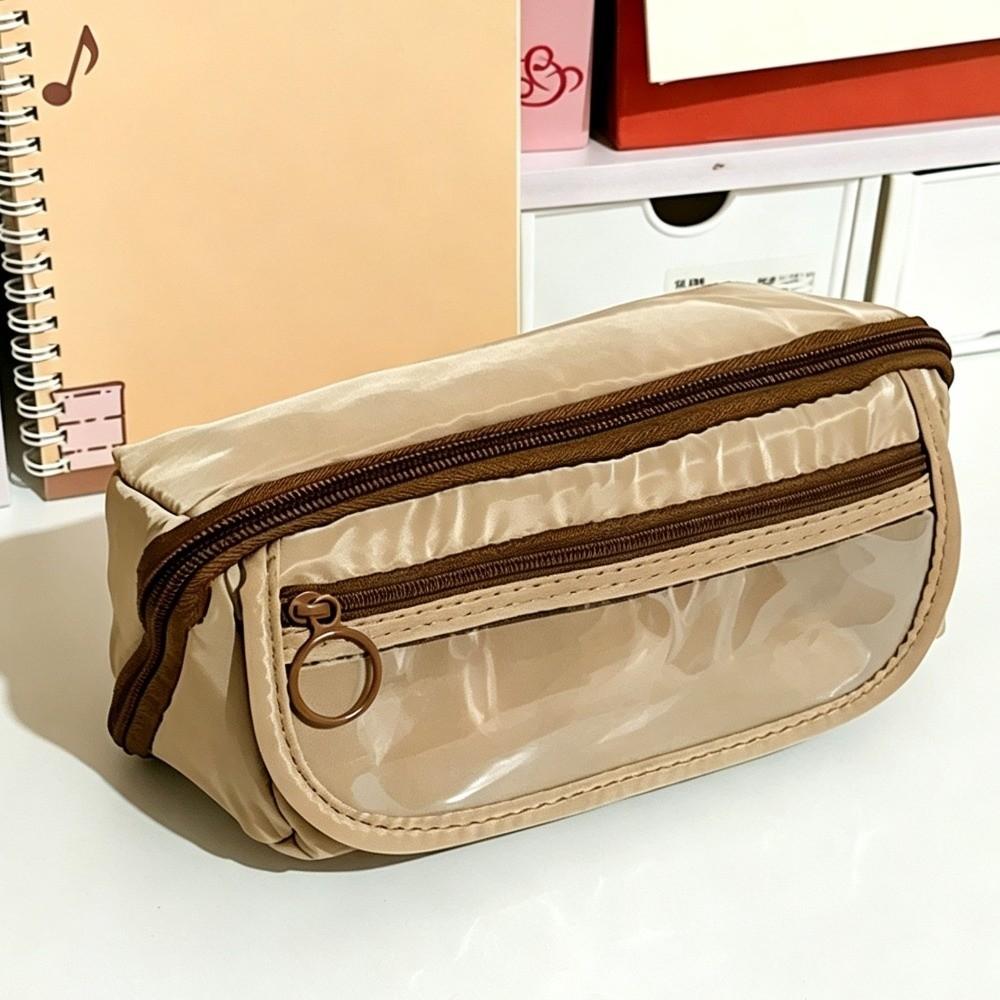 Large Capacity Multi-Compartment Pencil Case Polyester Pen Bag Stationery Organizer Professionals