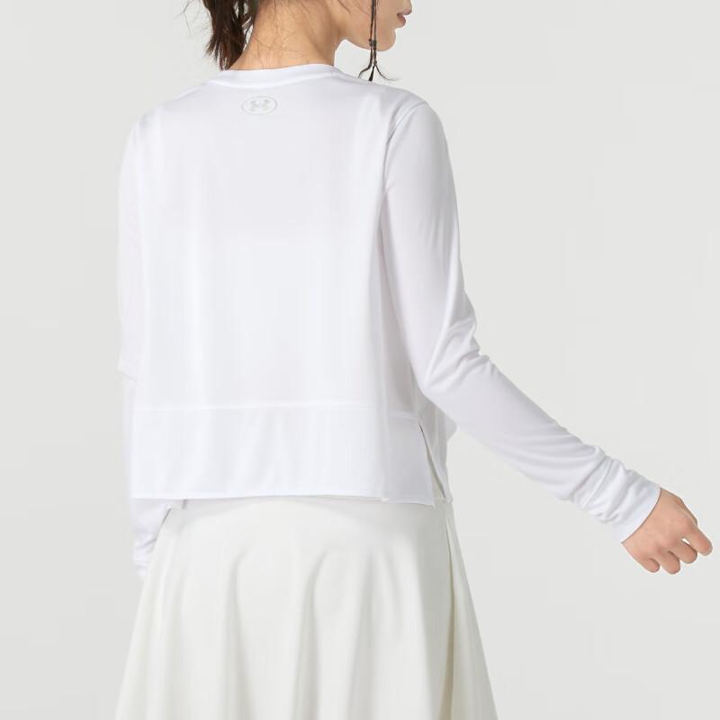 Under Armour Casual Soft Comfortable Breathable Long Sleeve T-Shirt Women tops White 1387252-100