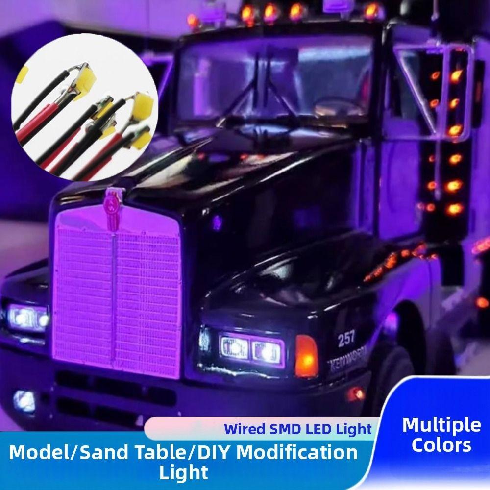 5pcs 0603 Models Car Modification Lights DIY Materials Led SMD Wires Red Black Line For Model Train