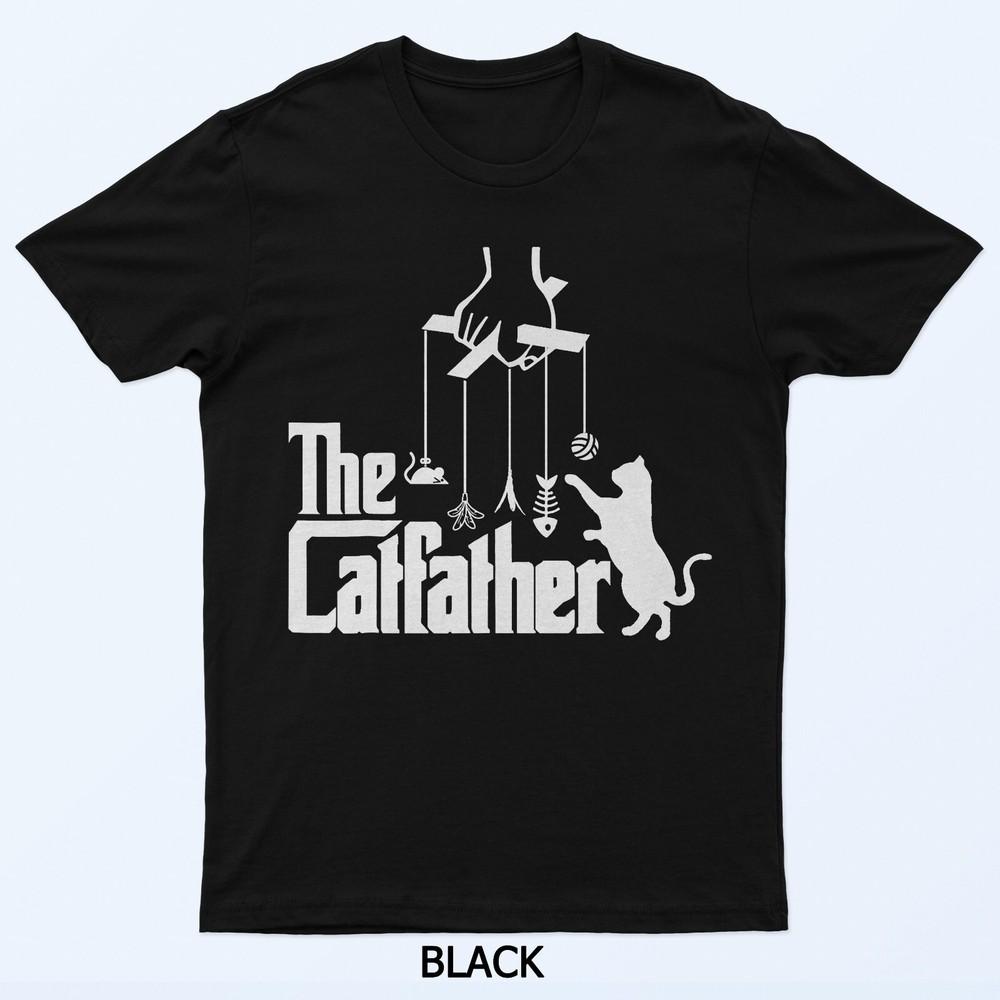 Funny Cat Dad Life The Catfather Fathers Day Mens Vintage T-Shirt