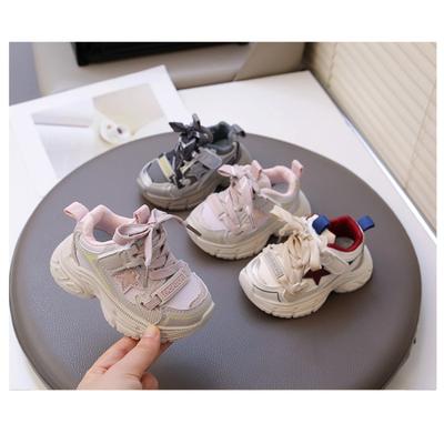 Boys' Dad Shoes Mesh Breathable Autumn New Children's Lightweight Casual Shoes Girls Soft-soled Non-slip Sports Shoes