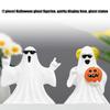 Funny Ghostly Miniature Statue With Sunglasses Pumpkin Collectible Ornament Halloween Home Office Desktop Shelf Decors
