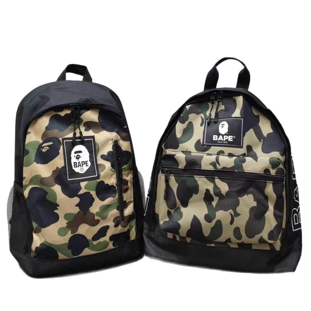 New BAPE Ape Youth Camouflage Waterproof Backpack with Cute Doll