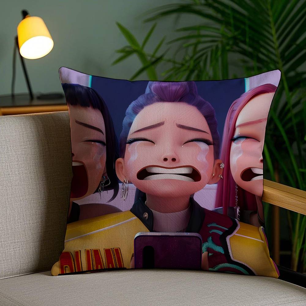 K-Pop D-Demon H-Hunters Наволочка Защита от пылевых клещей Невидимая молния Диван-кровать 12x12Inch