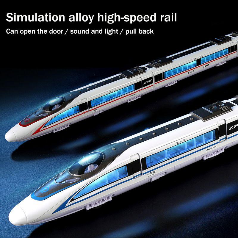 Child Simulation Sound And Light High-speed Rail Toy Alloy Model For Boys Realistic Design And Durable Material