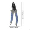 Fishing Wire Pliers Stripper Comfortable Grip Multifunction Cable Cutter Hand Crimper for