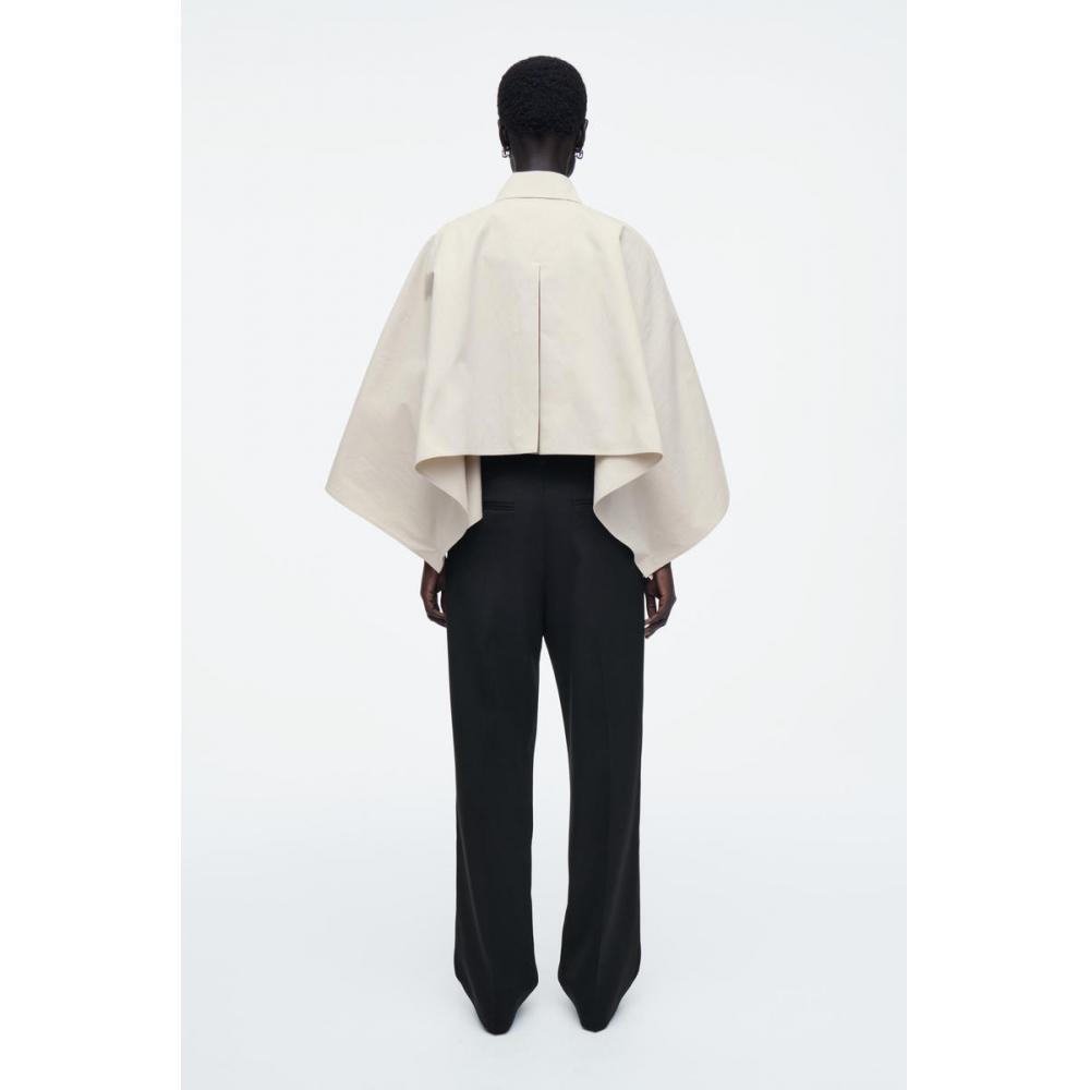 

Cos Japan большой укороченный плащ-тренч накидка beige/ONESIZE