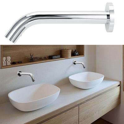 G1//2in Wall Stainless Steel Infrared Induction Sensor Water Faucet Hot and Cold Basin Water Tap for Home Hotel Use Automatic Touchless Bathroom Sink Faucet